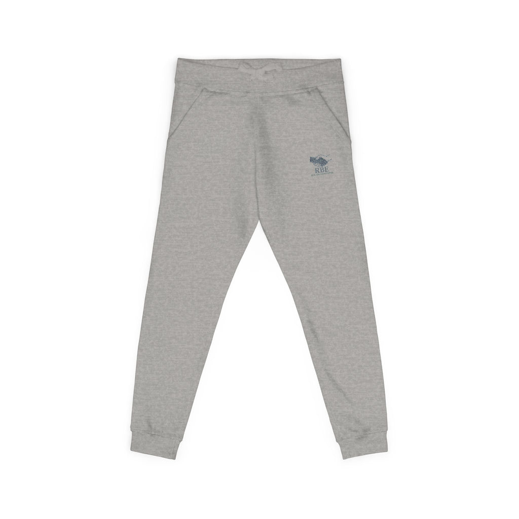 Blue Floral Heart Embroidery Sweatpants