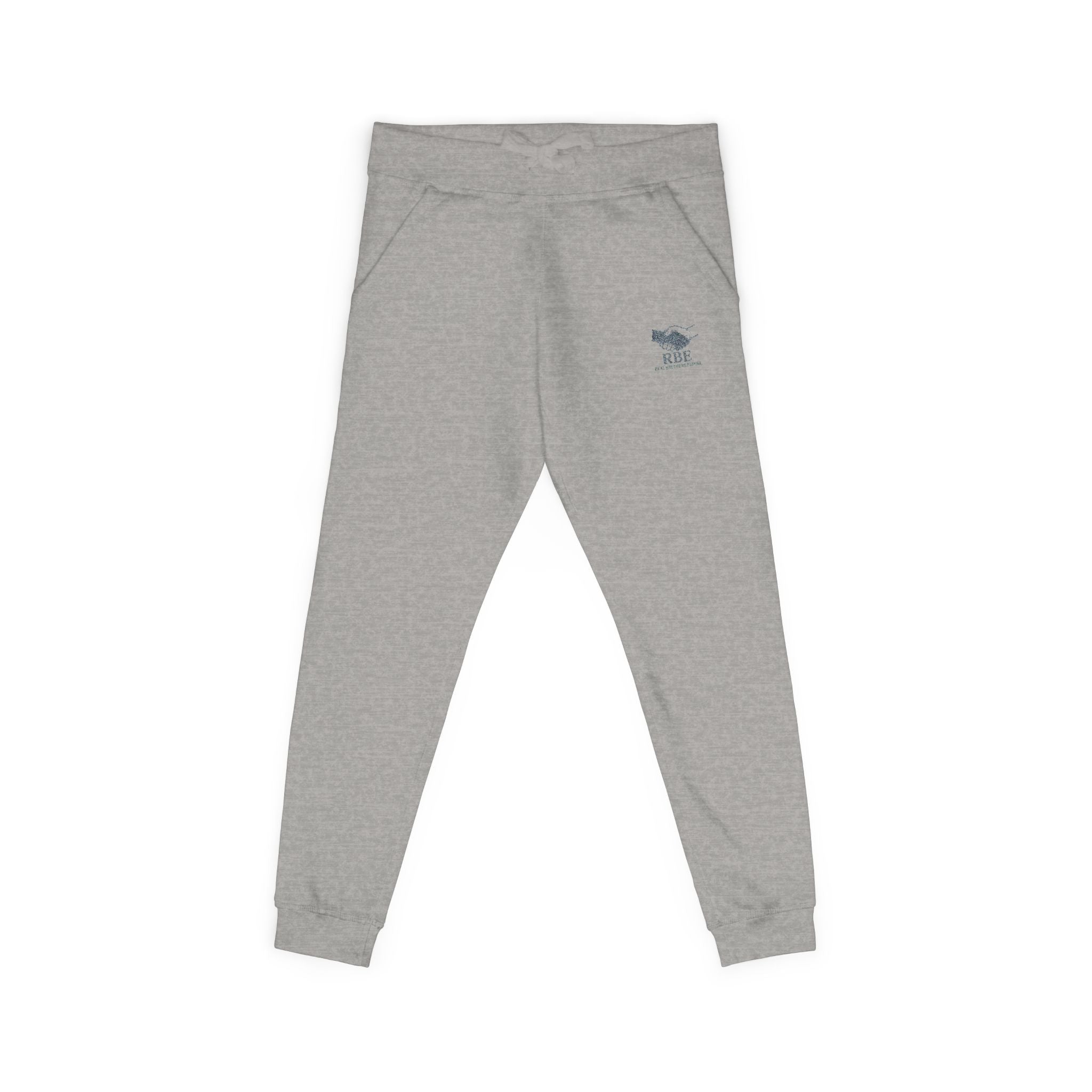 Blue Floral Heart Embroidery Sweatpants