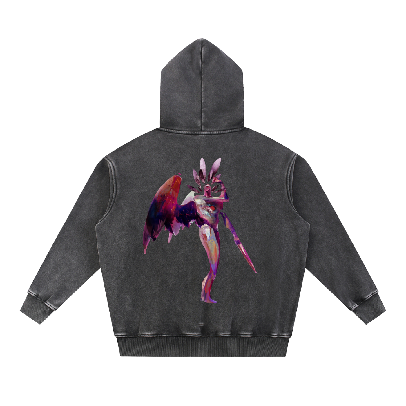 Snow Wash Fleece Oversize Hoodie