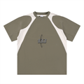Contrast Panel Cotton T-Shirt