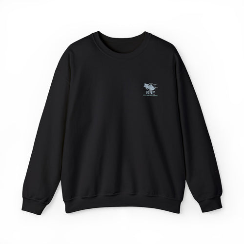 Crewneck Sweatshirt — Small Chest Floral Wave Graphic