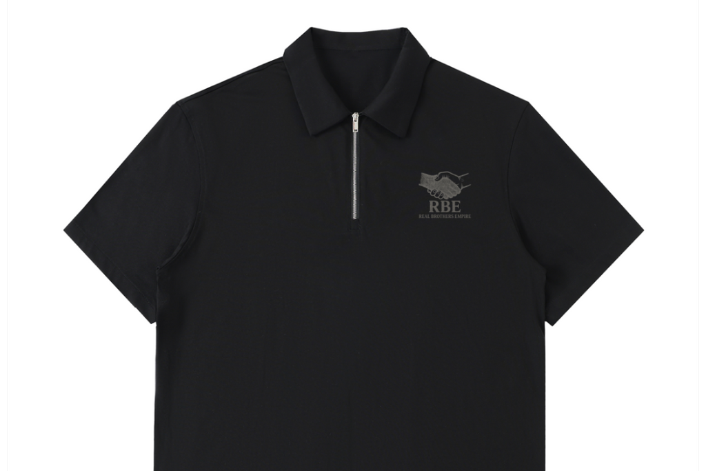 Half-Zip Cotton Polo Shirt