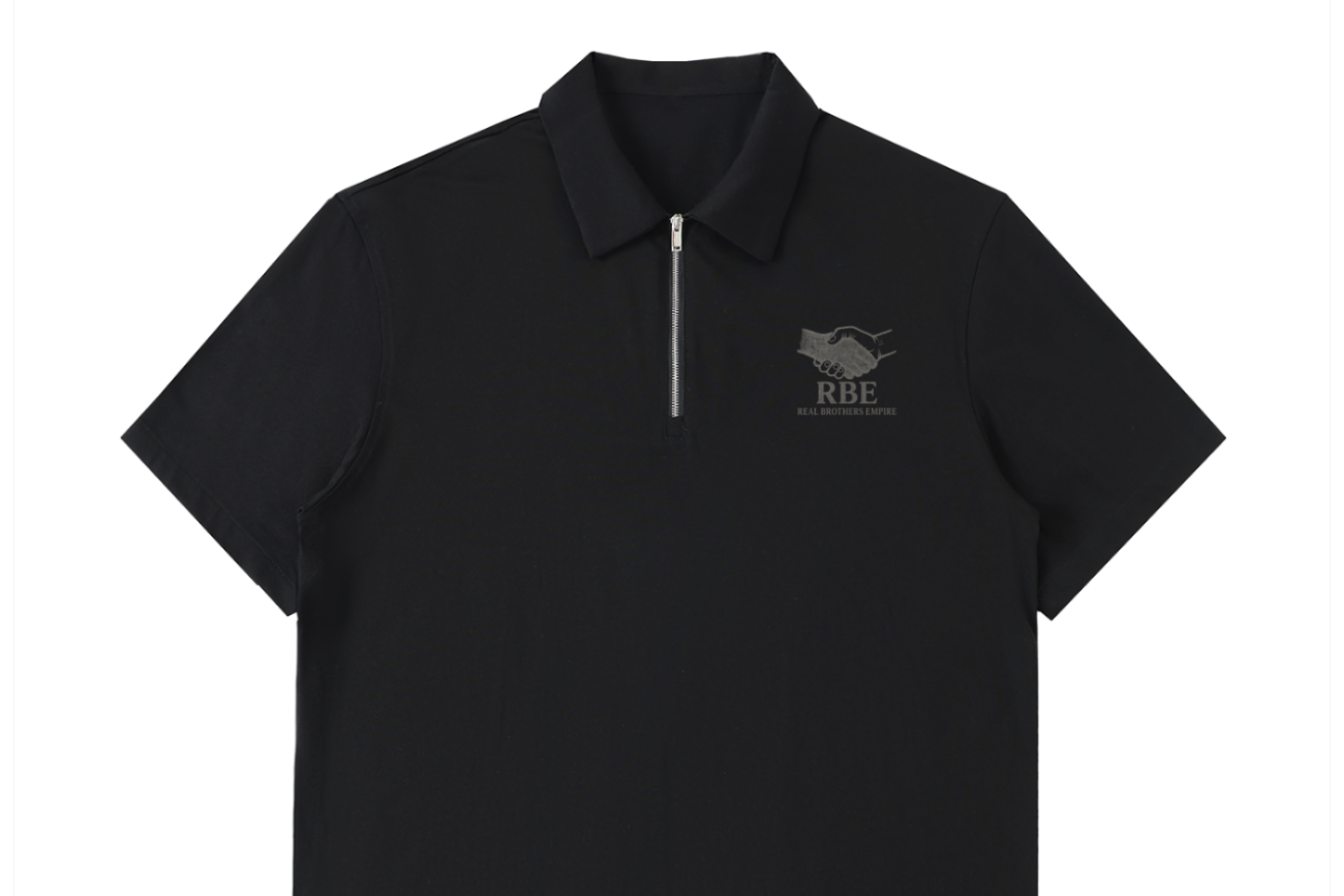 Half-Zip Cotton Polo Shirt