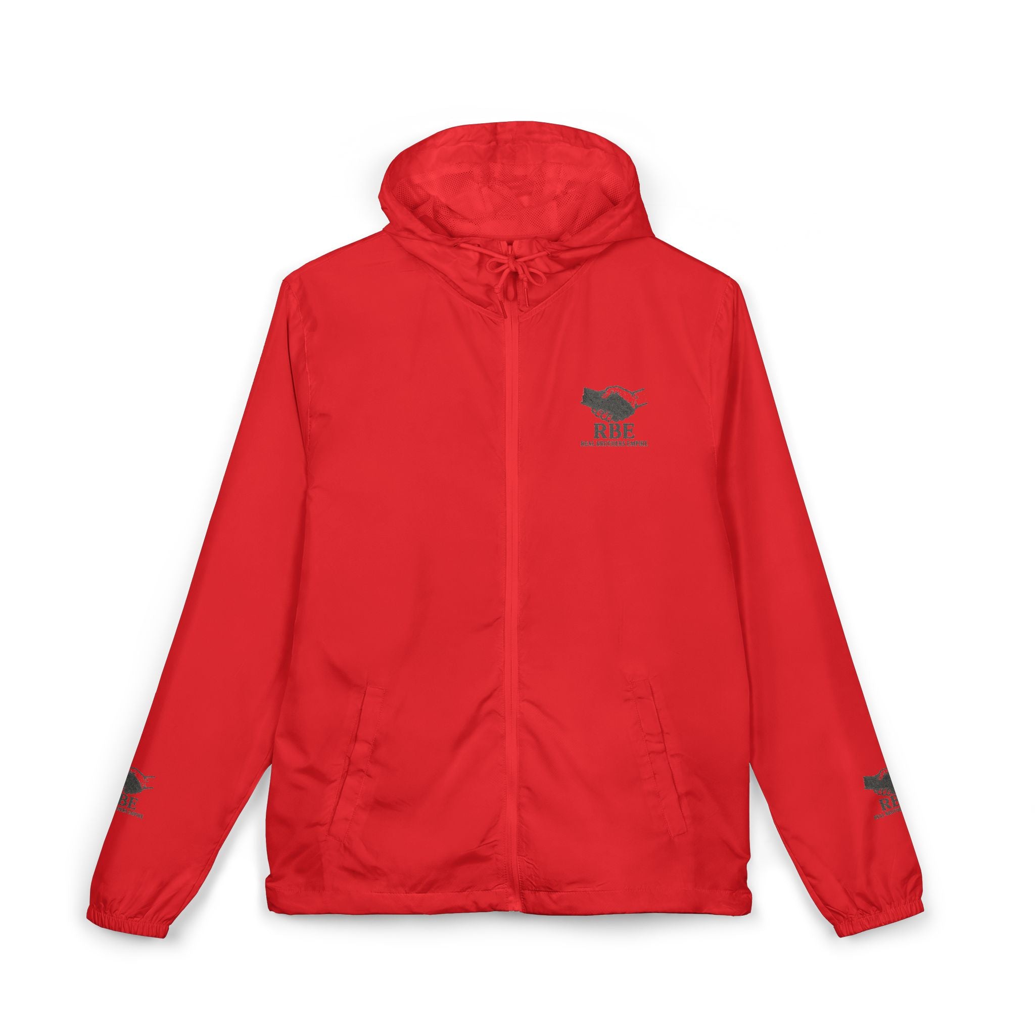 RBE Handshake Logo Windbreaker Jacket | Back Chest Sleeve Print