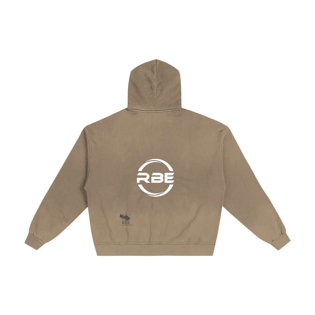 Hand-Frayed Sunfade Zip Hoodie