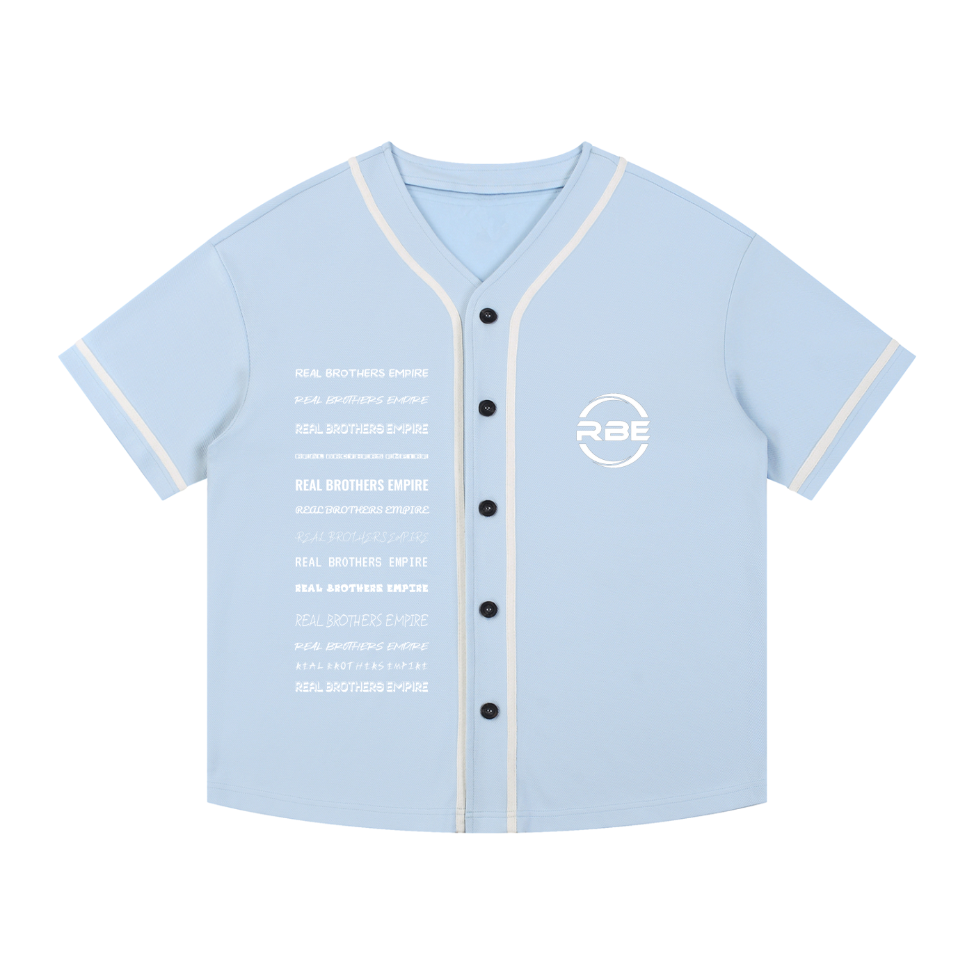 Contrast Piped Button-Up Jersey