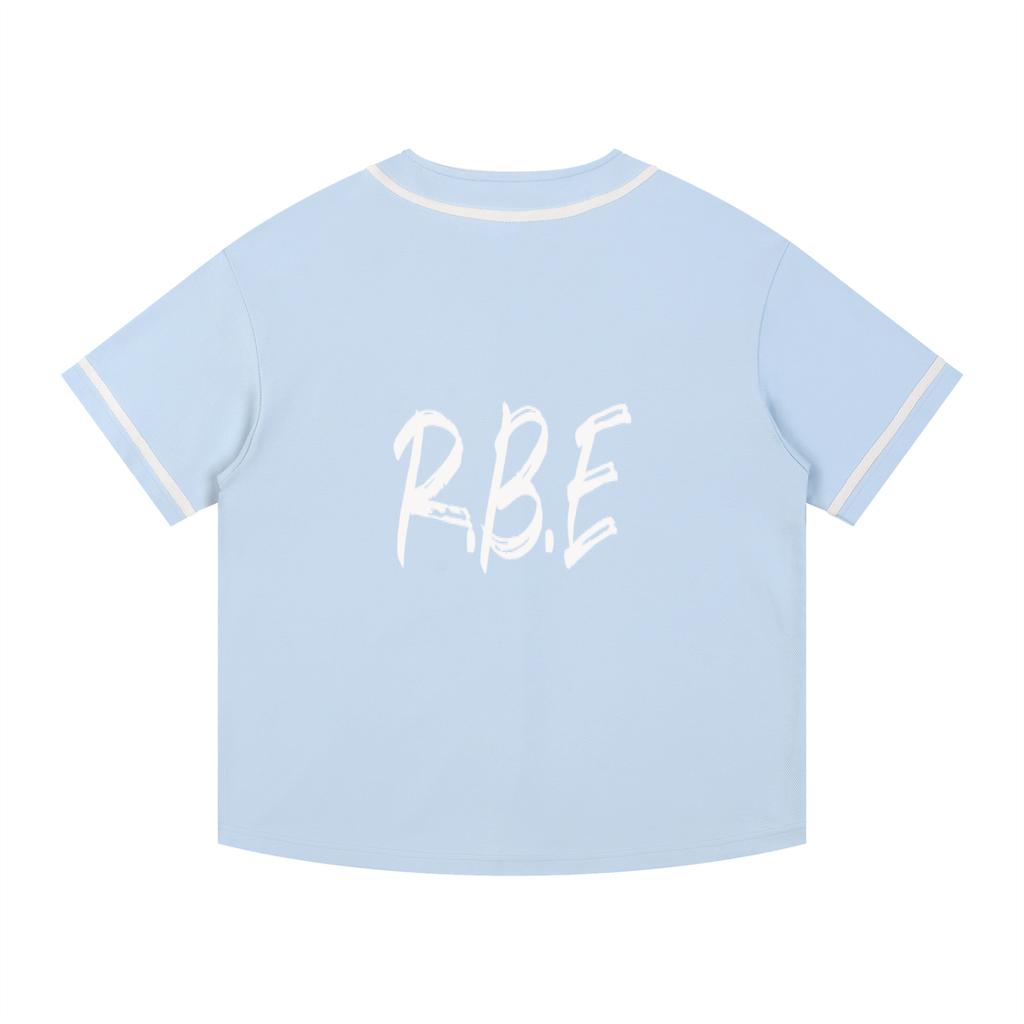 Contrast Piped Button-Up Jersey