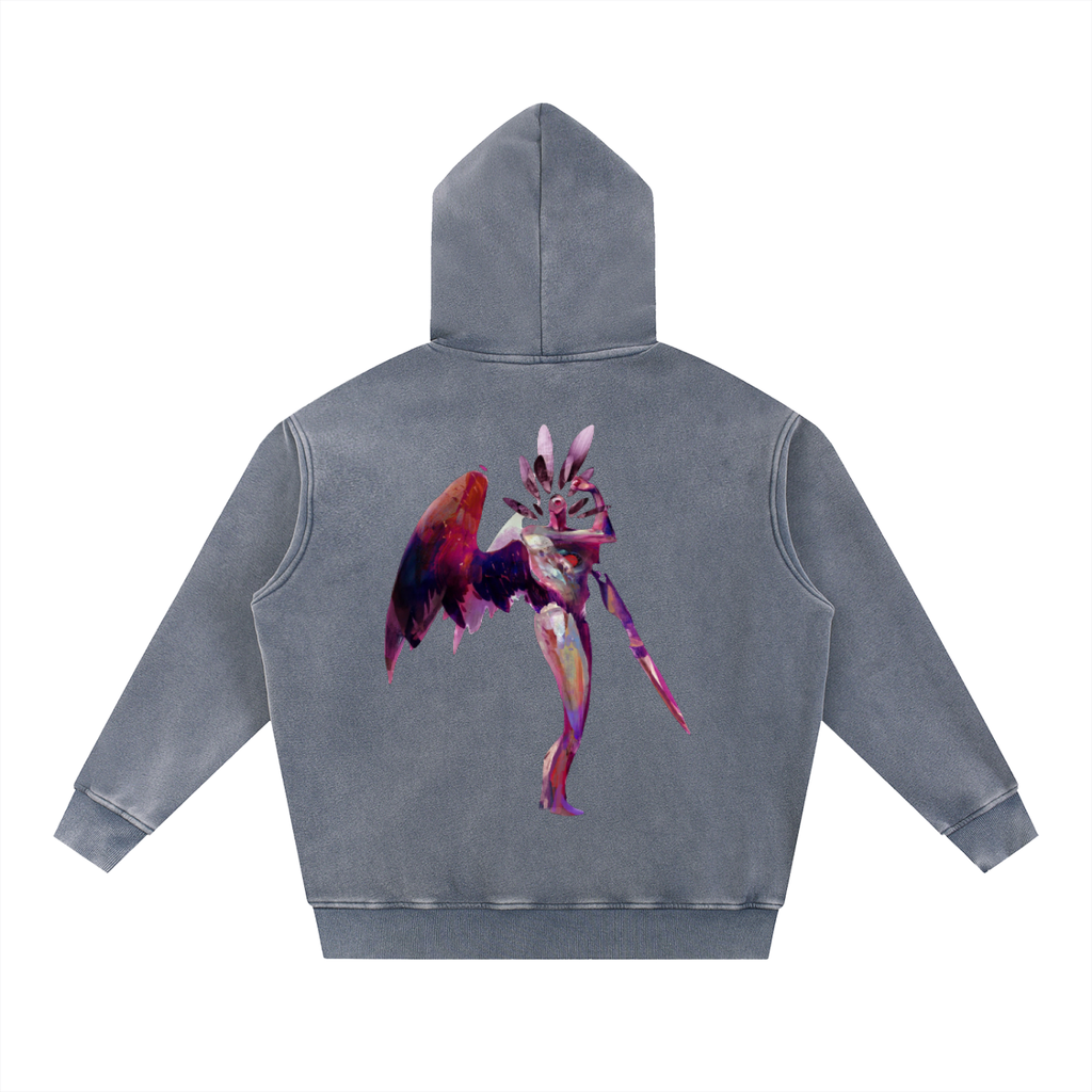 Snow Wash Fleece Oversize Hoodie
