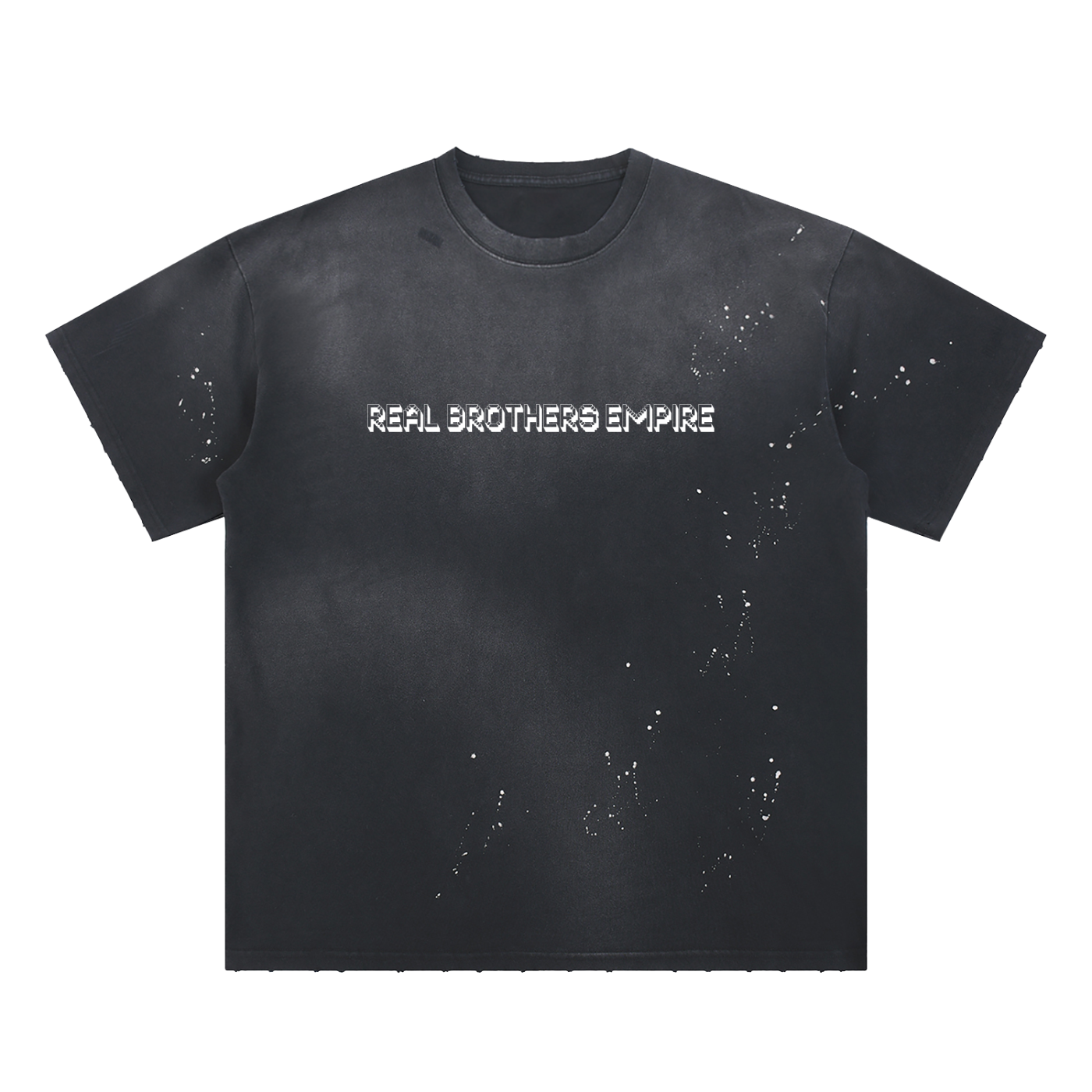 Hand-Frayed Sunfade Paint Splatter T-Shirt