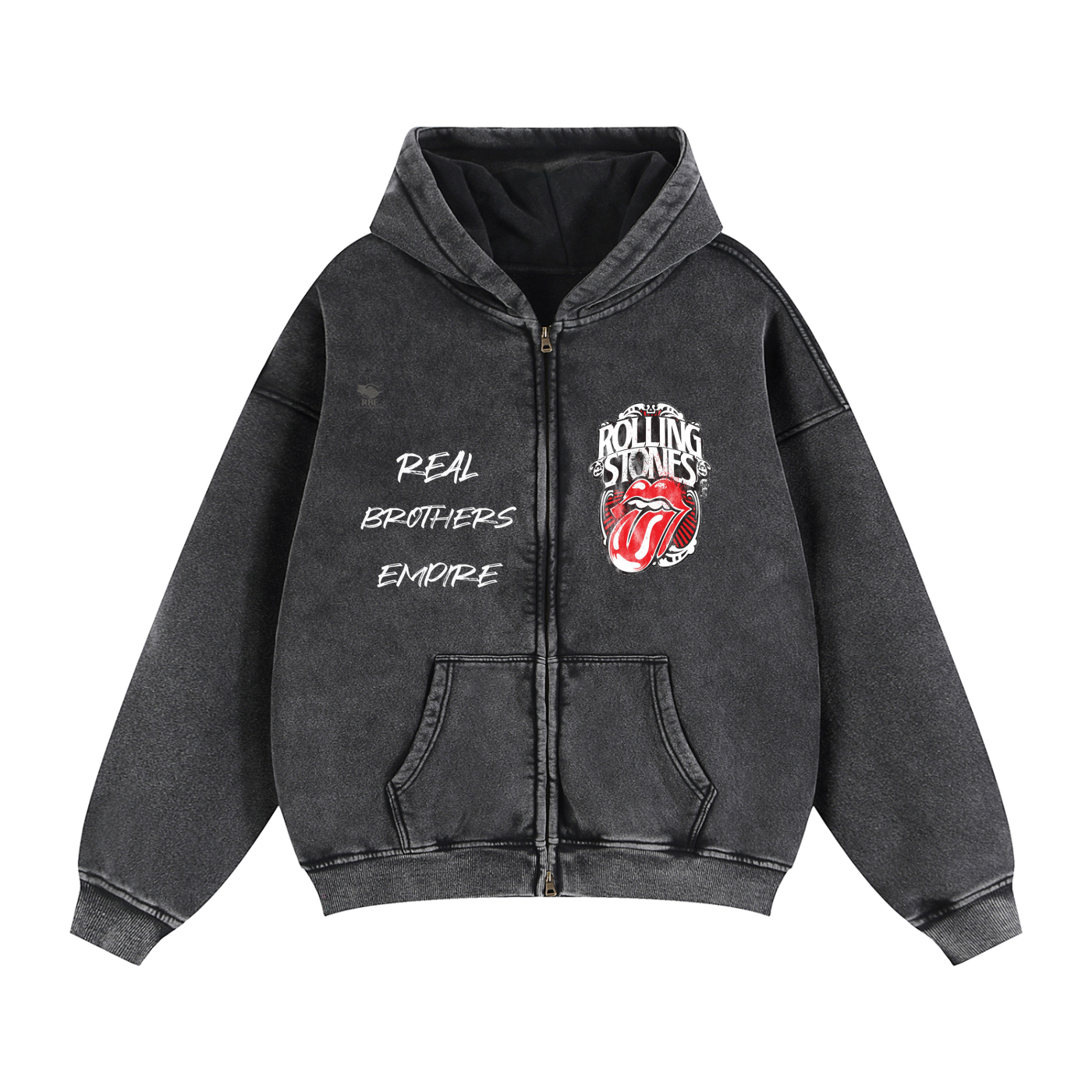 Zip-Through Boxy Fleece Hoodie
