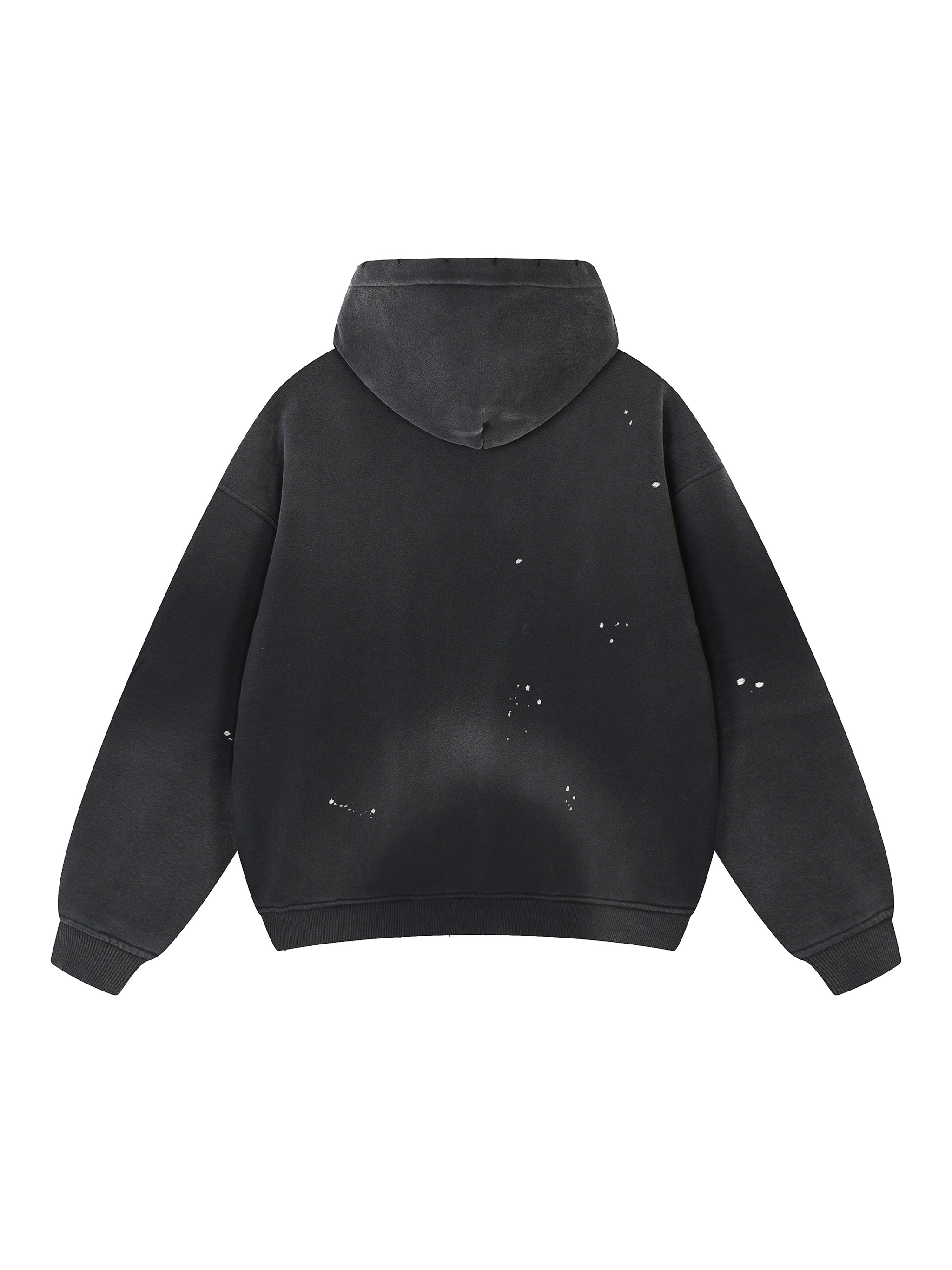 Vintage Washed Frayed Fleece Hoodie